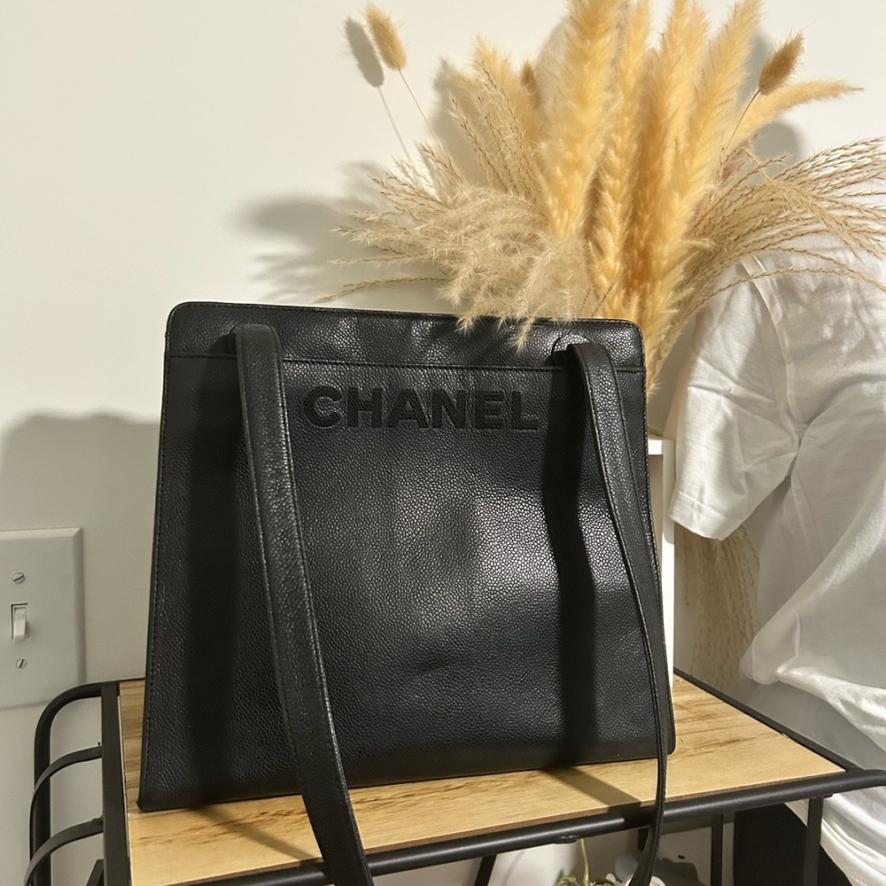 Chanel Classic Black Leather Shoulder Bag